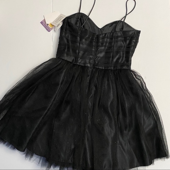 Jessica McKlintock Dress Black Cocktail Glitter 11 - Picture 7 of 7